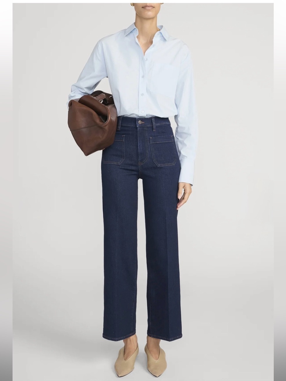 Frame Denim High-Rise Wide-Leg Women's Jeans in Cicero Size 31